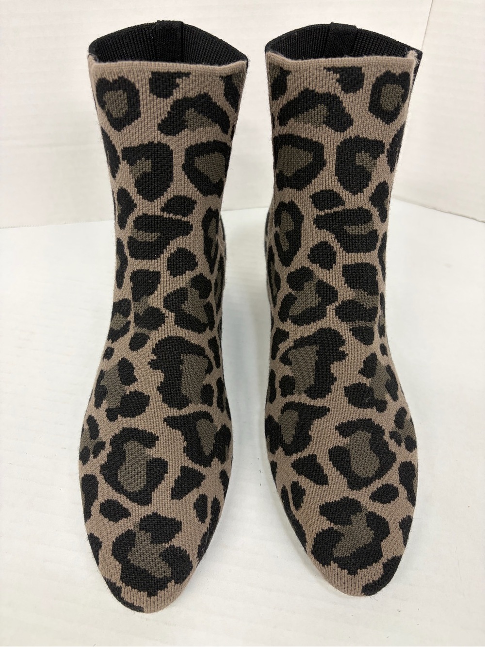 Rothy’s The Classic Boot Gray Black - Knit Cool Cat (Leopard Print) Size 9.5 - Picture 5 of 11